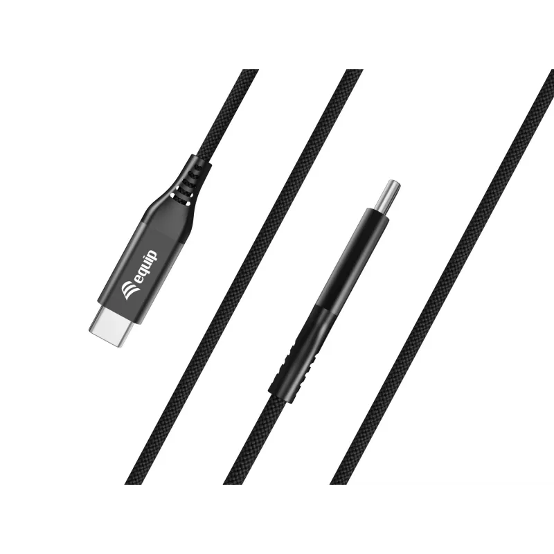 Cable USB 4 ultrafino C a C EQUIP, 1,2 m, PD240W, 4K/60Hz, 40 Gbps, negro