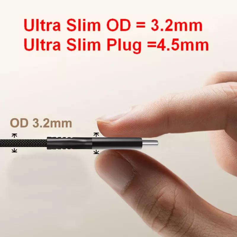 Cable USB 4 ultrafino C a C EQUIP, 1,2 m, PD240W, 4K/60Hz, 40 Gbps, negro