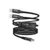 Cable de carga en Y USB-C a 2x USB-C EQUIP 1,5 m PD 140 W, USB 2.0, negro
