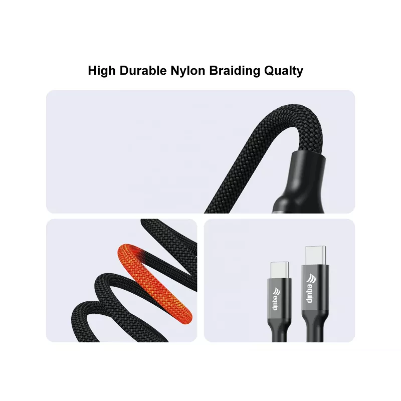 Cable de carga en Y USB-C a 2x USB-C EQUIP 1,5 m PD 140 W, USB 2.0, negro