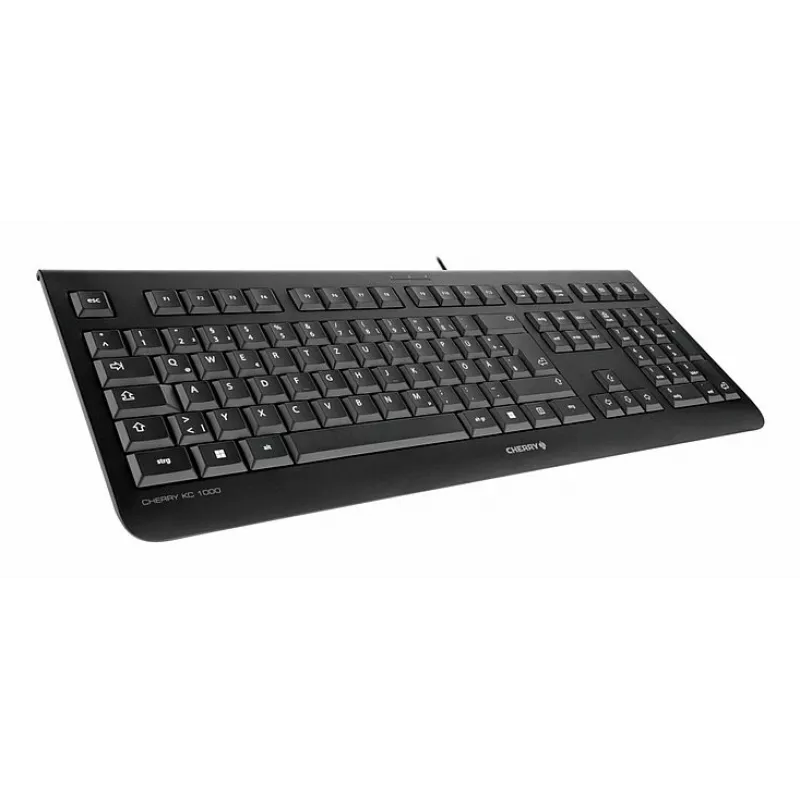 Teclado USB cableado de tamaño completo Cherry KC 1000 QWERTY portugués negro