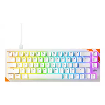 Teclado mecánico gaming Cherry K5 Pro TMR Compact 65% QWERTY US, cableado USB, RGB, naranja/blanco