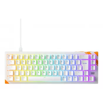 Teclado mecánico gaming Cherry K5 Pro TMR Compact — 65 % cableado USB, QWERTZ, RGB, naranja/blanco