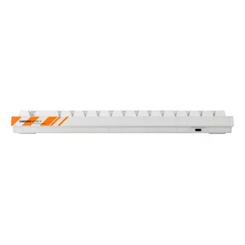 Teclado mecánico gaming Cherry K5 Pro TMR Compact — 65 % cableado USB, QWERTZ, RGB, naranja/blanco