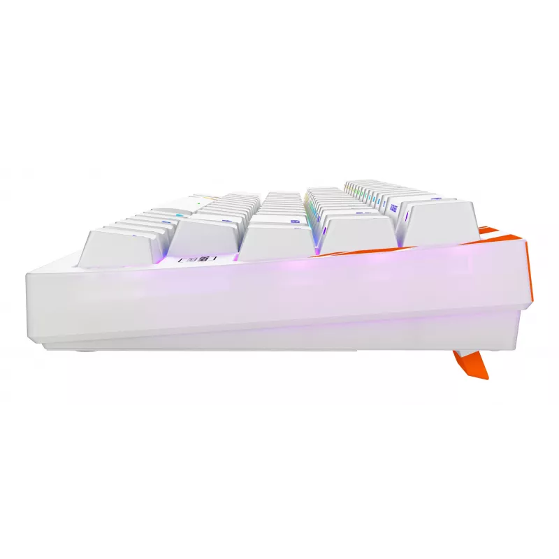 Teclado mecánico gaming Cherry K5 Pro TMR Compact — 65 % cableado USB, QWERTZ, RGB, naranja/blanco