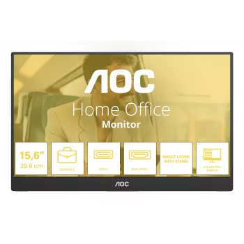 Monitor portátil TV/monitor AOC 16T20E2 negro 39,6 cm (15,6 pulgadas) LED 1920 x 1080 píxeles