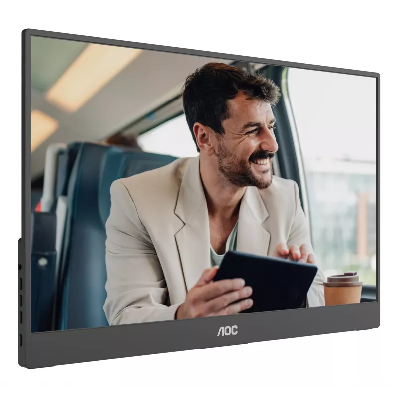 Monitor portátil TV/monitor AOC 16T20E2 negro 39,6 cm (15,6 pulgadas) LED 1920 x 1080 píxeles