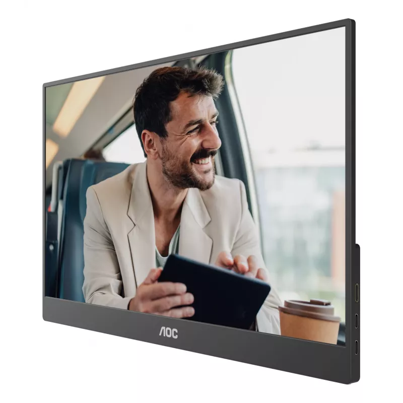 Monitor portátil TV/monitor AOC 16T20E2 negro 39,6 cm (15,6 pulgadas) LED 1920 x 1080 píxeles