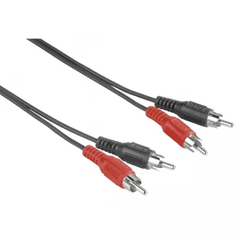 Cable de audio Hama 00205086 2,5 m 2x conector RCA negro