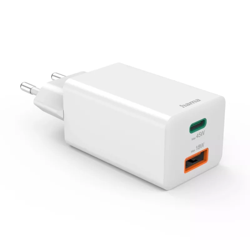 Hama 00125141 Cargador móvil universal blanco AC carga rápida para interiores