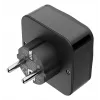 Hama 00223460 Adaptador de enchufe tipo E/F híbrido universal negro