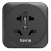 Hama 00223460 Adaptador de enchufe tipo E/F híbrido universal negro