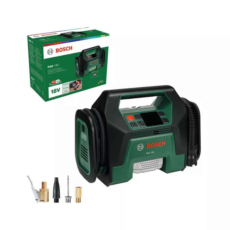 Bosch PAO 18V (herramienta sin batería, caja), universal, 10 bar, 30 l/min, verde, plástico, a batería