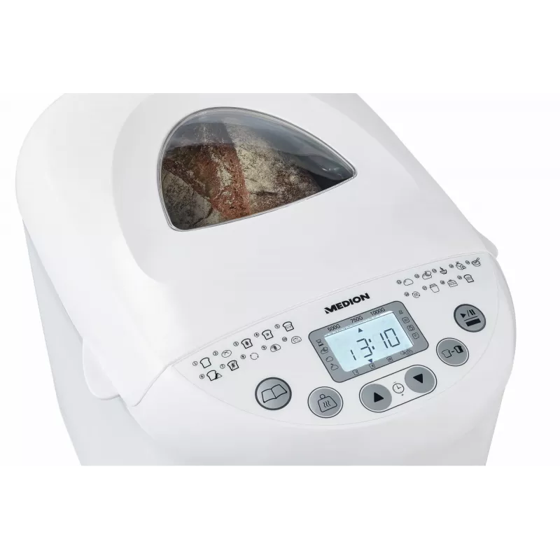 Máquina de hacer pan MEDION MD 11011 550 W blanco 1 kg temporizador digital