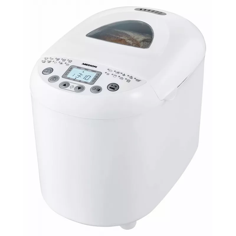 Máquina de hacer pan MEDION MD 11011 550 W blanco 1 kg temporizador digital