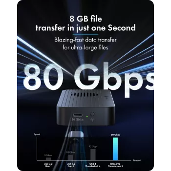 ICY BOX Diamond Case 1980 Caja para SSD M.2 NVMe con tecnología Thunderbolt 5 y una velocidad de transferencia de hasta 80 Gbit/s