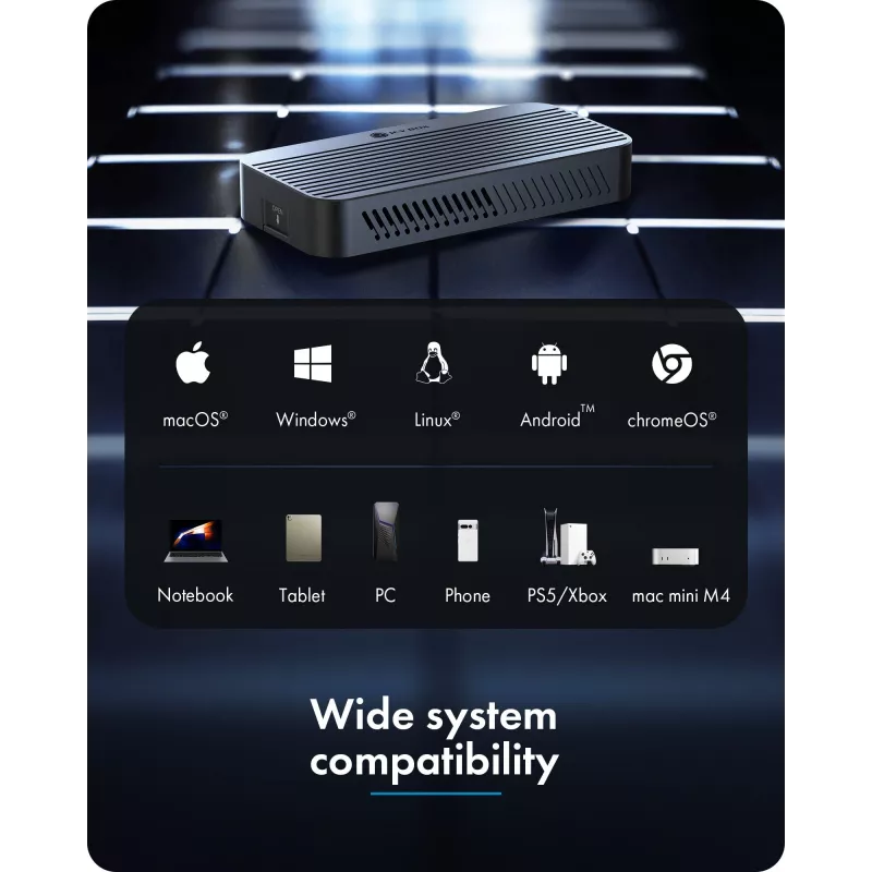 ICY BOX Diamond Case 1980 Caja para SSD M.2 NVMe con tecnología Thunderbolt 5 y una velocidad de transferencia de hasta 80 Gbit/s