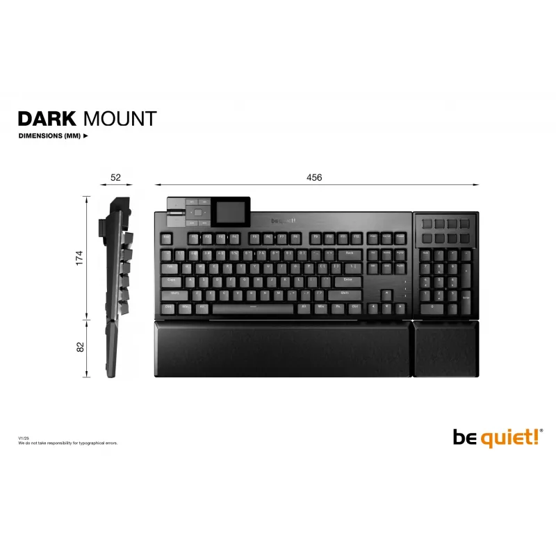 be quiet Dark Mount Silent Linear FR ISO Teclado gaming USB AZERTY Francés Negro