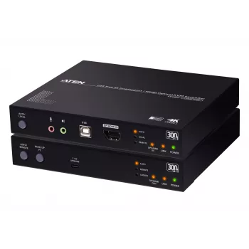Extensor KVM ATEN True 4K DP/HDMI Optical KVM 300m – Emisor y receptor, DisplayPort/HDMI, USB, 300 m