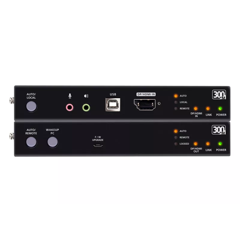 Extensor KVM ATEN True 4K DP/HDMI Optical KVM 300m – Emisor y receptor, DisplayPort/HDMI, USB, 300 m