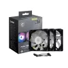 Ventilador de caja para PC MSI MAG F120 ARGB x3 — 120 mm, 1300 rpm, rodamiento hidráulico, negro