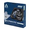 ARCTIC P12 PWM PST (Negro/Negro) Ventilador de 120 mm optimizado para presión con PWM PST