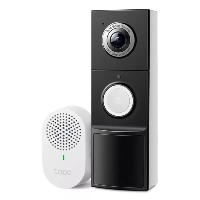 TP-Link Tapo Video Doorbell Camera 1 × D235, 1 × D100C, Negro, Blanco, IP66, 130°, IR, pared, CE, RoHS, RCM,R-NZ,FCC, EAC, Triman, UKCA