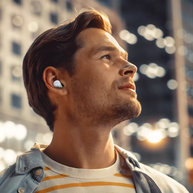 JVC Active Noise Cancelling TWS Blanco, True Wireless Stereo (TWS), 20 - 20000 Hz, llamadas/música, 10,1 g, Headset, Blanco