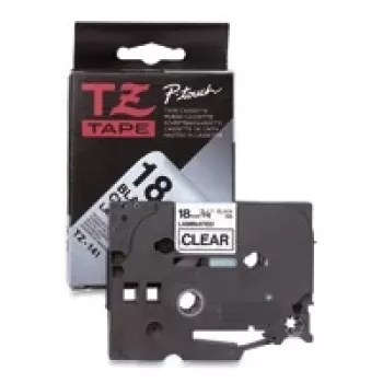 Cinta de etiquetas Brother TZ-FX641 para impresora de etiquetas, laminada 18 mm, negro sobre blanco