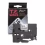 Cinta de etiquetas Brother TZ-FX641 para impresora de etiquetas, laminada 18 mm, negro sobre blanco