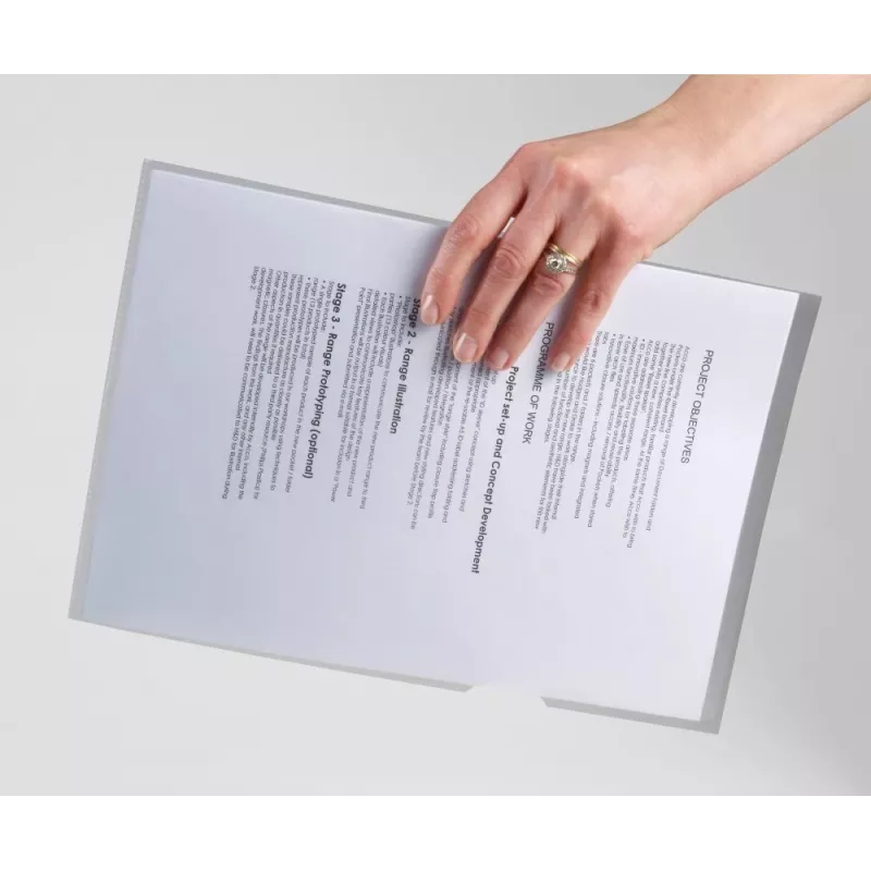 Archivador antideslizante Rexel A4 transparente (25), Polipropileno (PP), Transparente, 20 hojas, 25 uds.