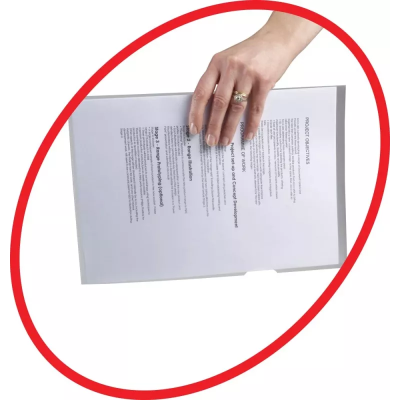 Archivador antideslizante Rexel A4 transparente (25), Polipropileno (PP), Transparente, 20 hojas, 25 uds.