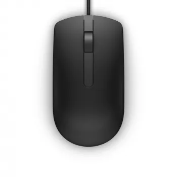 DELL Ratón con cable – MS116 – Negro, ambidiestro, óptico, USB Type-A, 1000 DPI, Negro