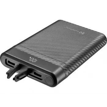 Sandberg Survivor Nano Powerbank 10000, 10000 mAh, Ion de litio (Li-Ion), 3,7 V, 20 W, Negro