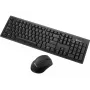 Sandberg Wireless Office DesktopSet INT, Inalámbrico, RF Inalámbrico, Membrana, QWERTY, Negro, Ratón incluido