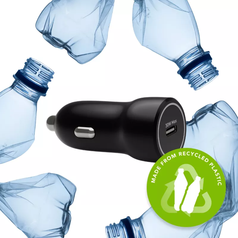 dbramante1928 re-charge - Cargador de coche USB-C 30W - BLK, coche, mechero, negro