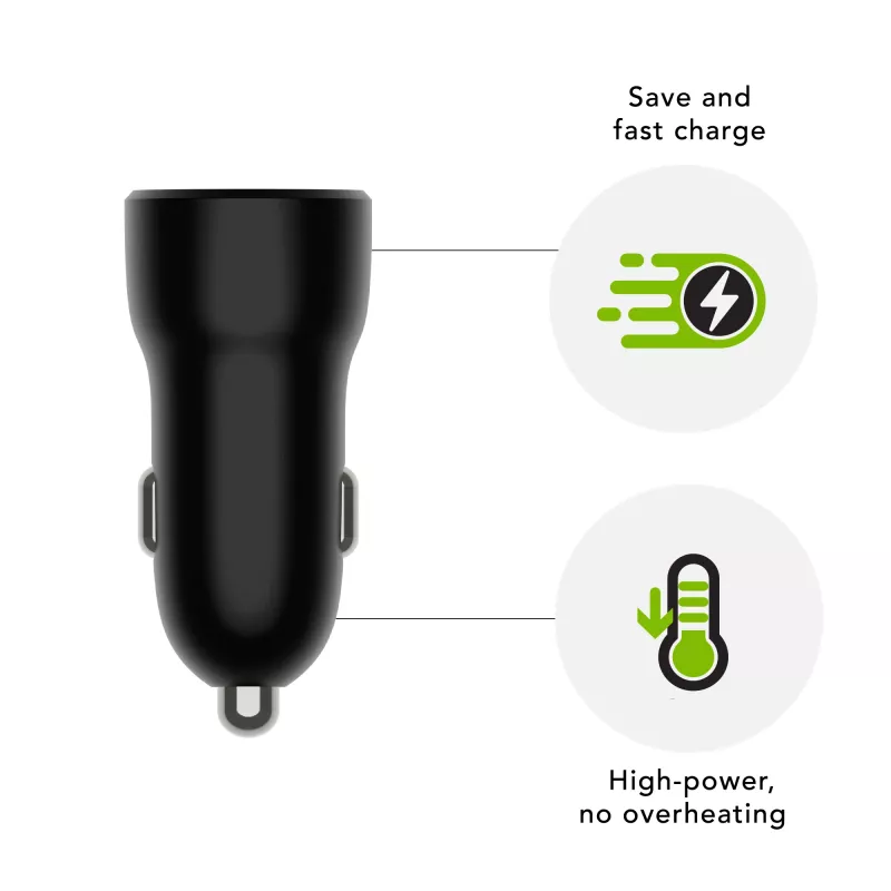 dbramante1928 re-charge - Cargador de coche USB-C 30W - BLK, coche, mechero, negro
