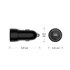 dbramante1928 re-charge - Cargador de coche USB-C 30W - BLK, coche, mechero, negro