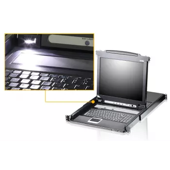 Conmutador KVM ATEN CL5708N montaje en rack negro USB 1280x1024