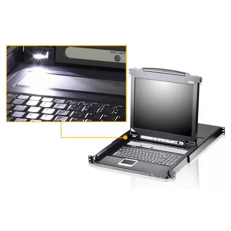 ATEN CL5716M-ATA-2XK06UG Conmutador KVM montaje en rack negro