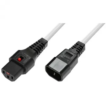 Cable Power-Lock MicroConnect MC-C13C14LOCK-2MW — IEC C13 a C14, 2 m, conector de bloqueo