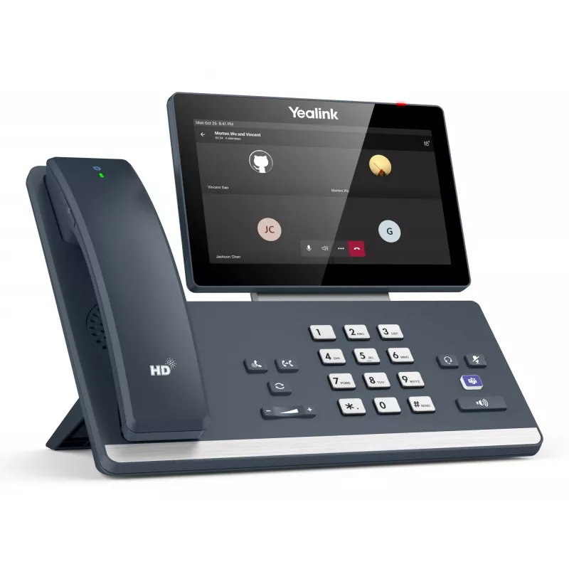 Teléfono IP de sobremesa Yealink MP58-WH E2 Teams pantalla táctil de 7 pulgadas, audio HD, Microsoft Teams