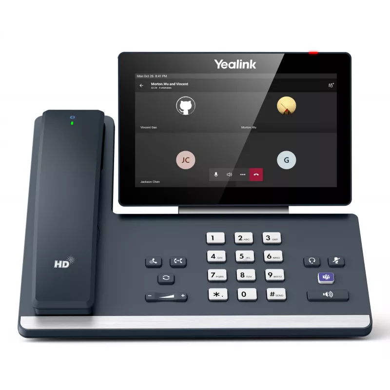 Teléfono IP de sobremesa Yealink MP58-WH E2 Teams pantalla táctil de 7 pulgadas, audio HD, Microsoft Teams