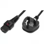 Cable de alimentación MicroConnect UK Tipo G a conector IEC C13 – cable de alimentación para ordenadores y periféricos