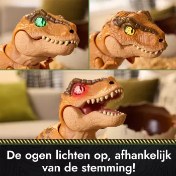Jurassic World Primal Hatch dinosaurio de juguete interactivo y huevo, eclosiona y entrena a tu propio bebé dino con más de 100 sonidos y reacciones, juguete para niños y niñas a partir de 5 años