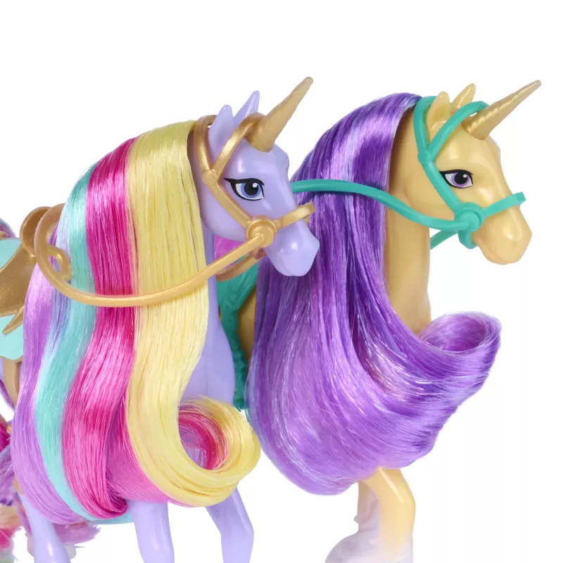 Unicorn Academy, Magic Unleashed Adventure Pack, idea de regalo de Pascua, incluye muñecas Sophia, Ava, Ravenzella, unicornios Wildstar, Leaf y más
