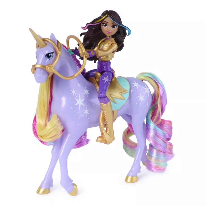 Unicorn Academy, Magic Unleashed Adventure Pack, idea de regalo de Pascua, incluye muñecas Sophia, Ava, Ravenzella, unicornios Wildstar, Leaf y más
