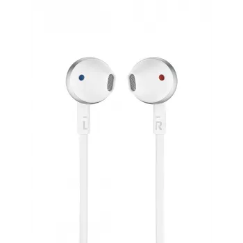 JBL Tune 205, Con cable, 20 - 20000 Hz, Llamadas/Música, 14,3 g, Auricular, Cromo, Blanco