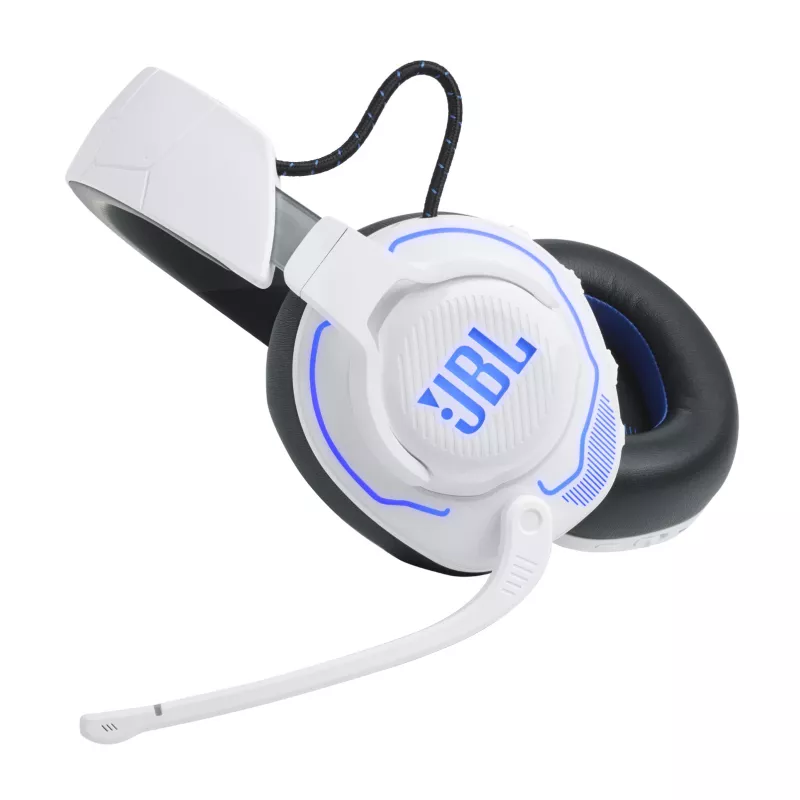 JBL Quantum 910P Auricular Con cable e inalámbrico Diadema Gaming USB Type-C Bluetooth Azul, Blanco