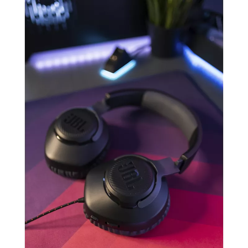 JBL Quantum 100 Negro, Con cable, Gaming, 20 - 20000 Hz, 216 g, Auriculares, Negro
